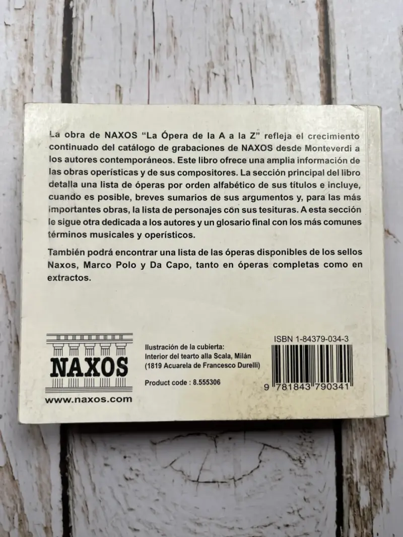Libro La Ópera de la A a la Z Naxos - 3