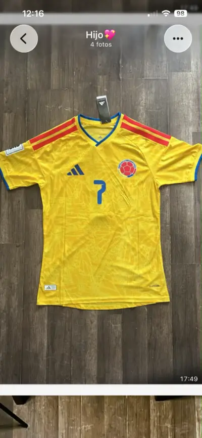 Camiseta de fútbol Colombia Adidas amarilla - miniatura 1
