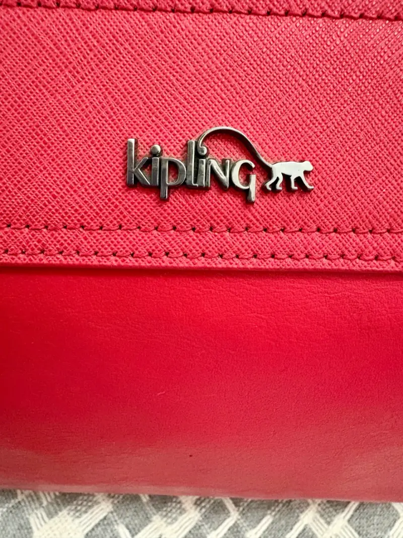 Cartera Kipling roja con cierre - 6