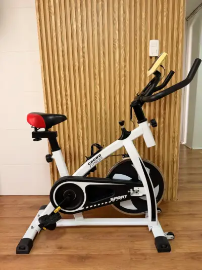 Bicicleta estática Crowd Fitness Sport blanca - miniatura 1