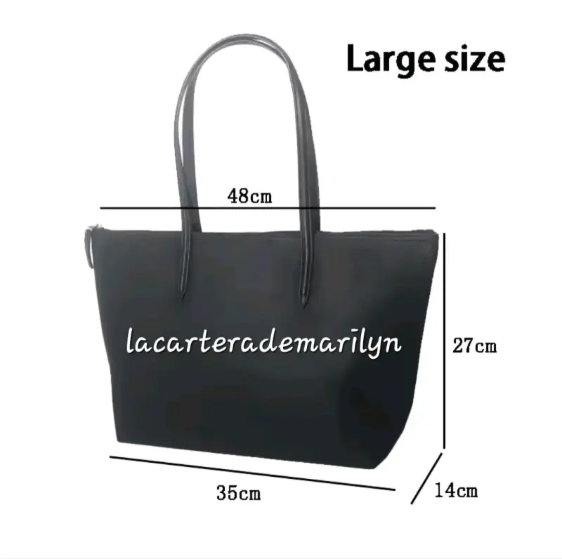 Bolso tote negro Lacoste con logo - 4