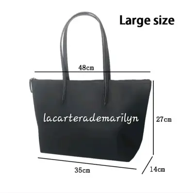 Bolso tote negro Lacoste con logo - miniatura 4
