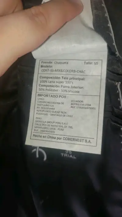 Chaqueta formal negra Trial talla 50 - miniatura 2