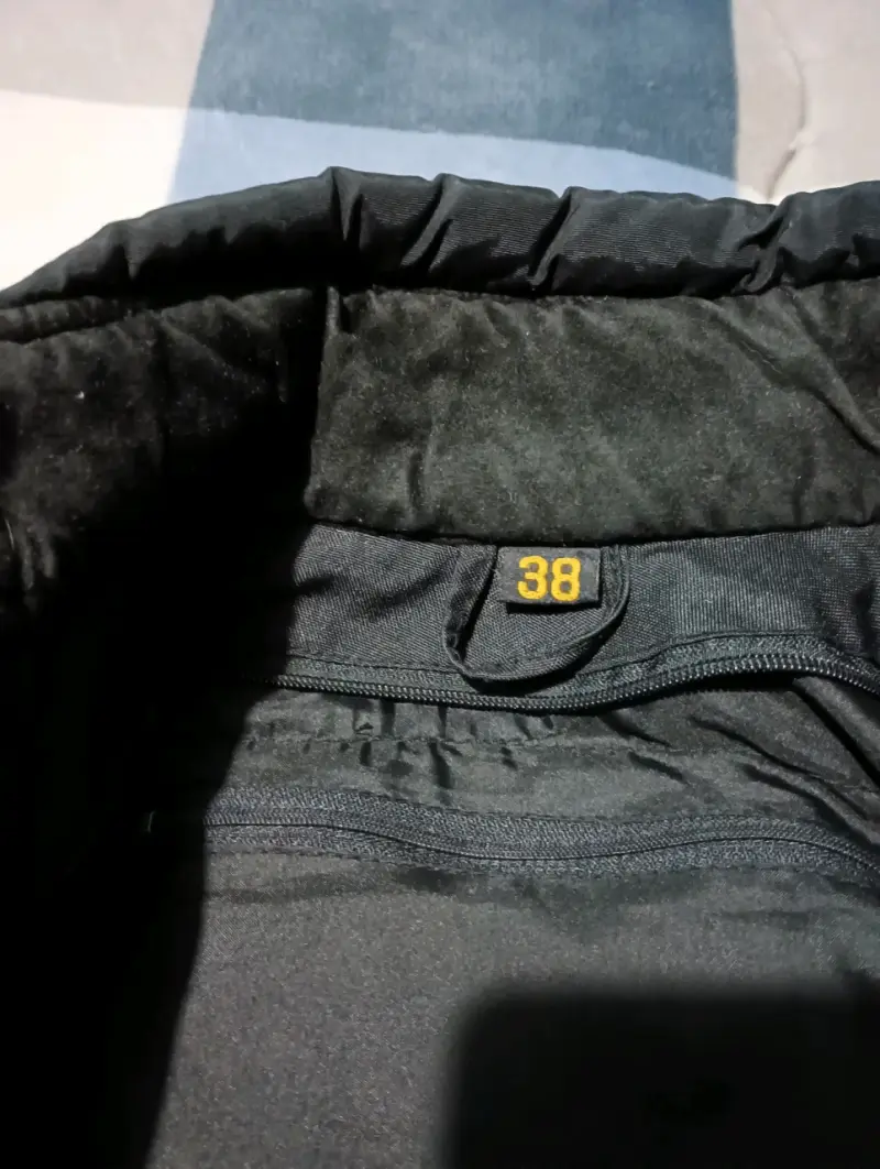 Chaqueta de moto GMS azul y gris con diseño ABX - 5