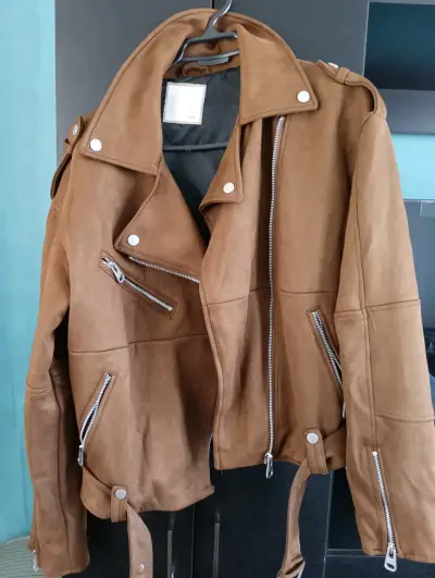 Chaqueta Mujer Efecto Piel Gamuza Index Talla S - miniatura 1