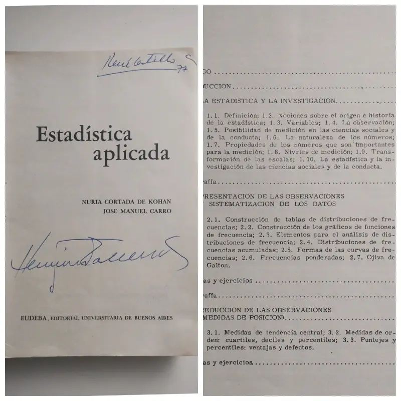 Libro Estadística Aplicada de Nuria Cortada de Kohan y José Manuel Carro - 2