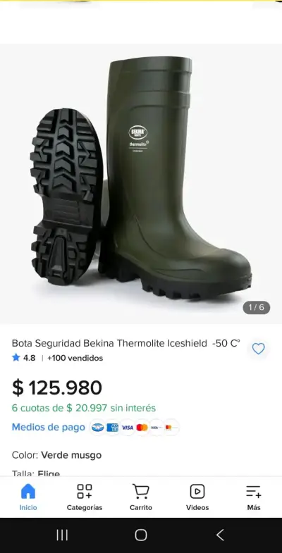 Botas de seguridad Bekina Thermolite Iceshield - miniatura 1