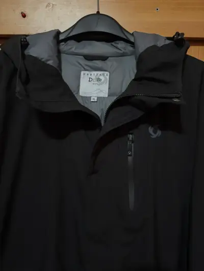Chaqueta impermeable para hombre Doite negra XL - miniatura 2
