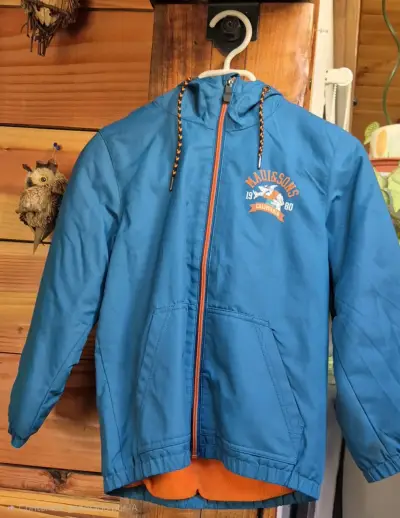Chaqueta azul para niño Maui & Sons con forro polar - miniatura 1
