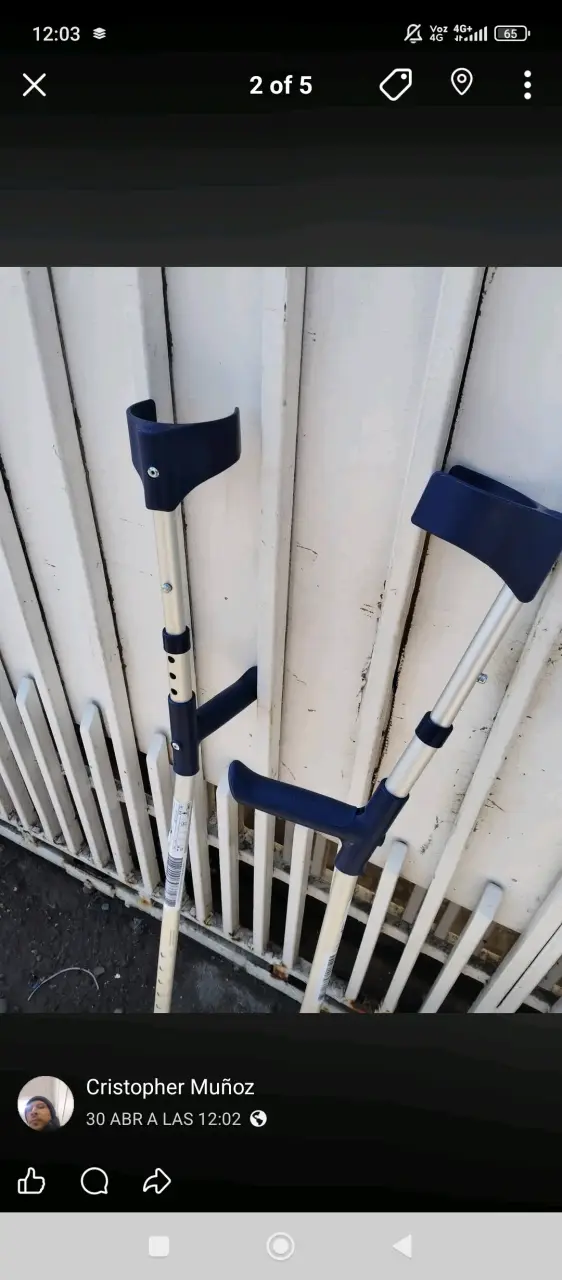 Muletas ajustables de aluminio para adultos - 2