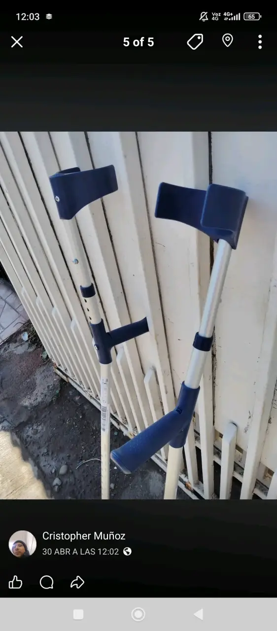 Muletas ajustables de aluminio para adultos - 5