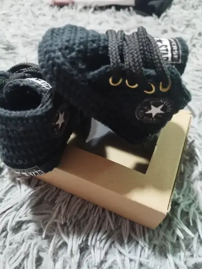 Zapatillas tejidas para bebé Converse All Star - miniatura 1