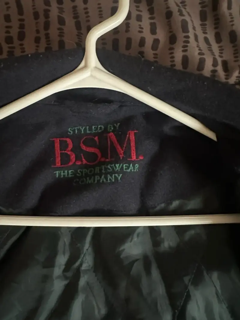 Chaqueta de abrigo BSM azul con forro verde - 4