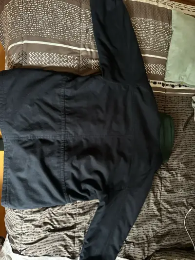 Chaqueta de abrigo BSM azul con forro verde - miniatura 5