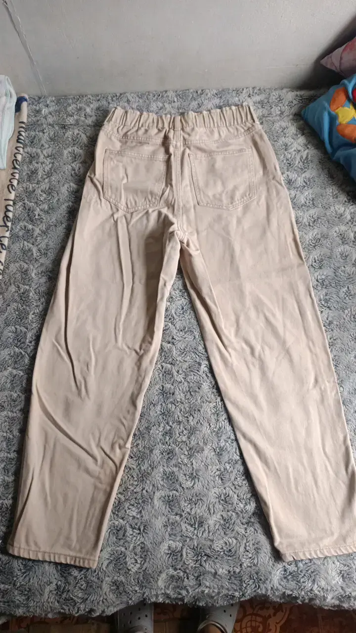 Pantalones beige de algodón H&M talla 36 - 2