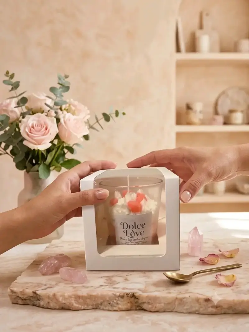Velas aromáticas Dolce Love en caja decorativa - 2