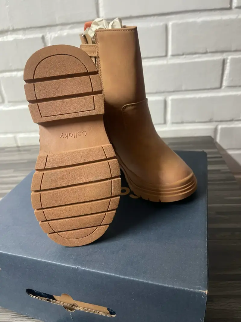 Botas de cuero para niñas  Colloky beige - 2