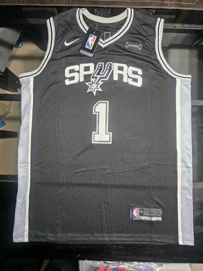 Camiseta NBA Spurs Negra Número 1 - miniatura 1