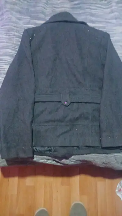 Abrigo negro con cinturón para mujer New Look - miniatura 4