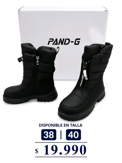 Botas de Invierno Negras para Mujer Pand-G - miniatura 1