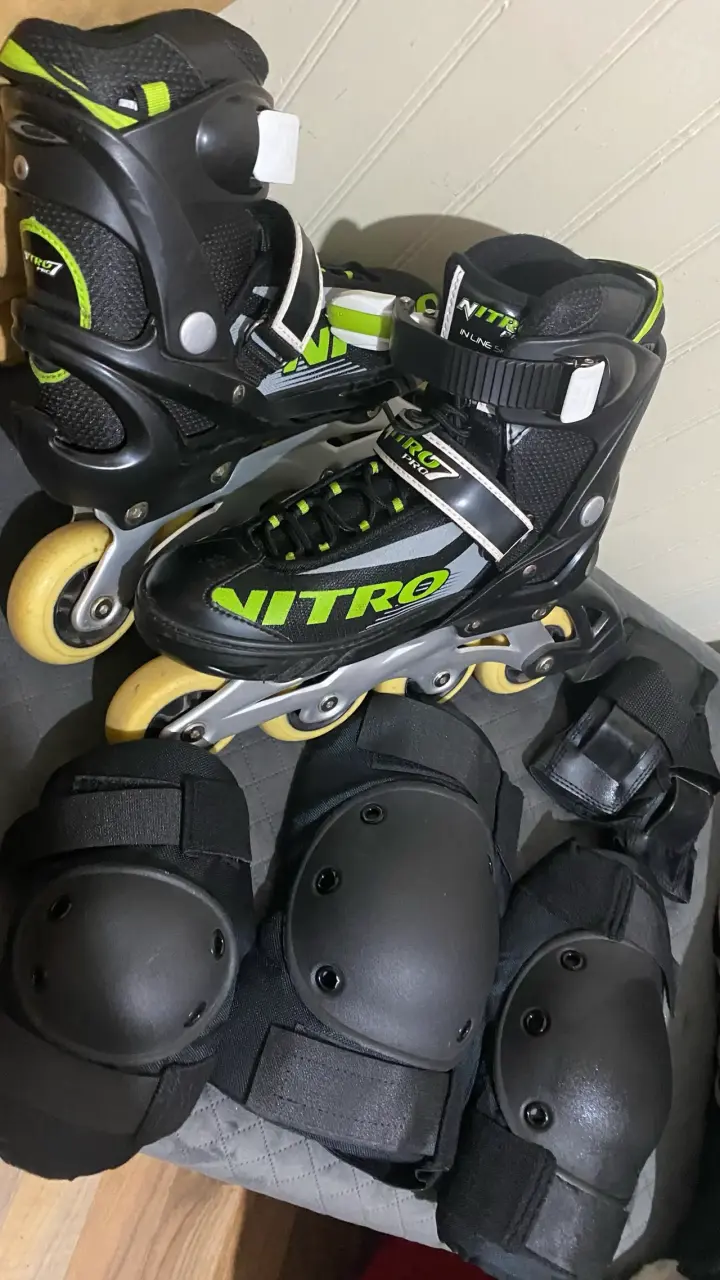 Patines en línea Nitro negros y verdes - 5