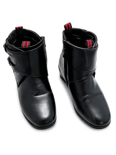 Botines de cuero negro talla 37 Eurovia - miniatura 2
