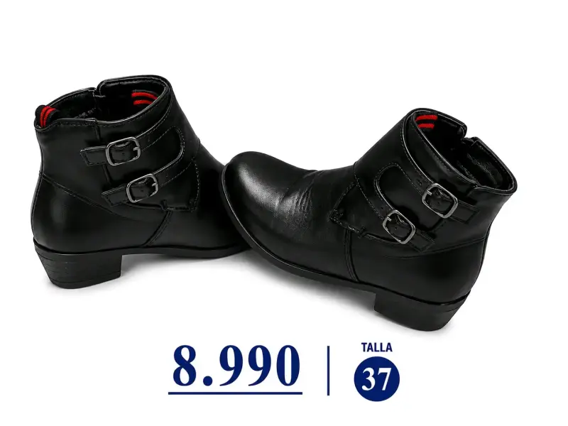 Botines de cuero negro talla 37 Eurovia - 3