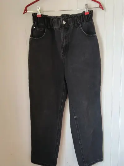 Jeans negros slouchy para mujer - miniatura 1