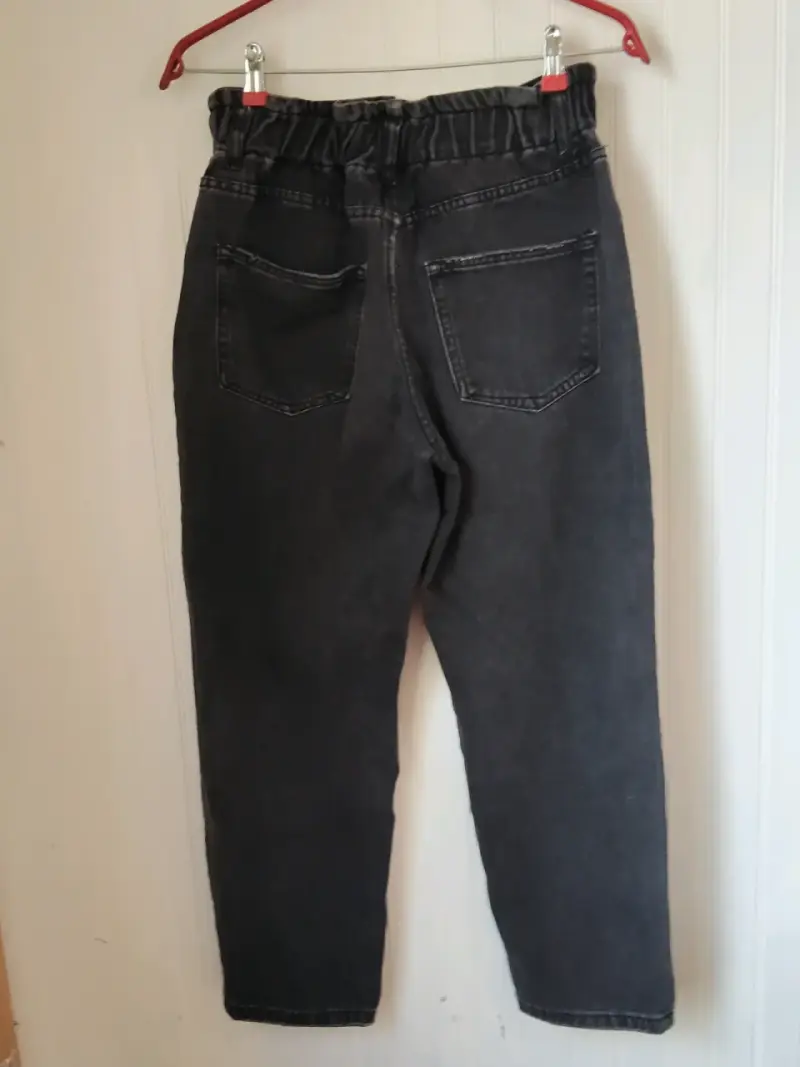 Jeans negros slouchy para mujer - 2