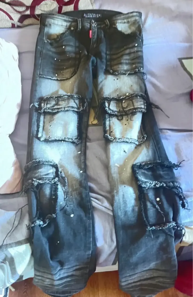Jeans flare desgastados estilo urbano para hombre - 5