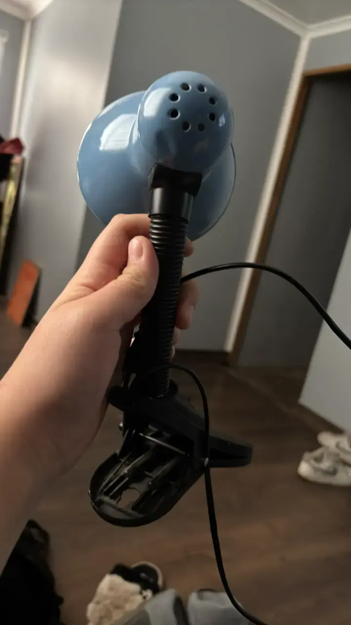 Lámpara de escritorio con pinza azul - 4