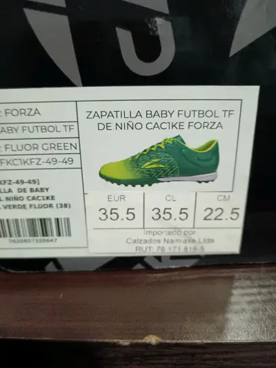 Zapatillas deportivas verdes para fútbol sala - miniatura 6
