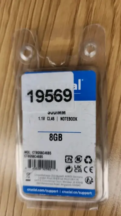 Memoria RAM Crucial 8GB DDR5 5600 SODIMM - miniatura 2