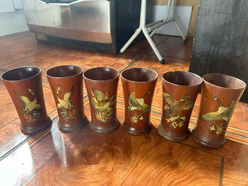 Set de 6 Vasos de Madera California Redwood HAP - 1