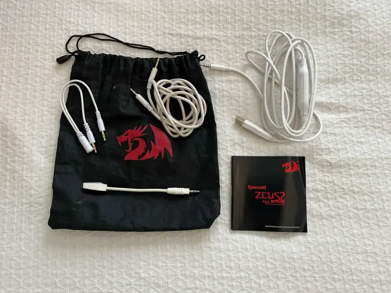 Audífonos gamer Redragon Zeus 2 blancos - 5