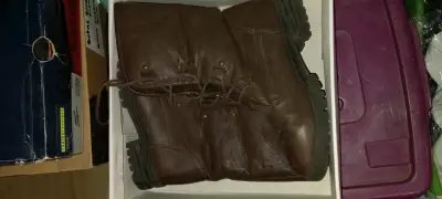 Botas de cuero marrón para Mujer - miniatura 4