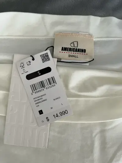 Top tubo blanca Americano talla S - miniatura 2