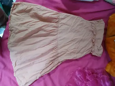Vestido de niña H&M rosa con cuello volante - miniatura 3