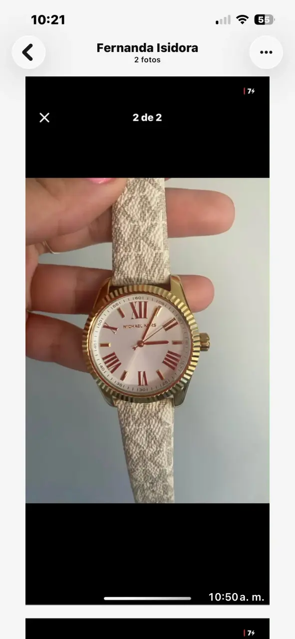 Reloj Michael Kors dorado con correa de tela - 2