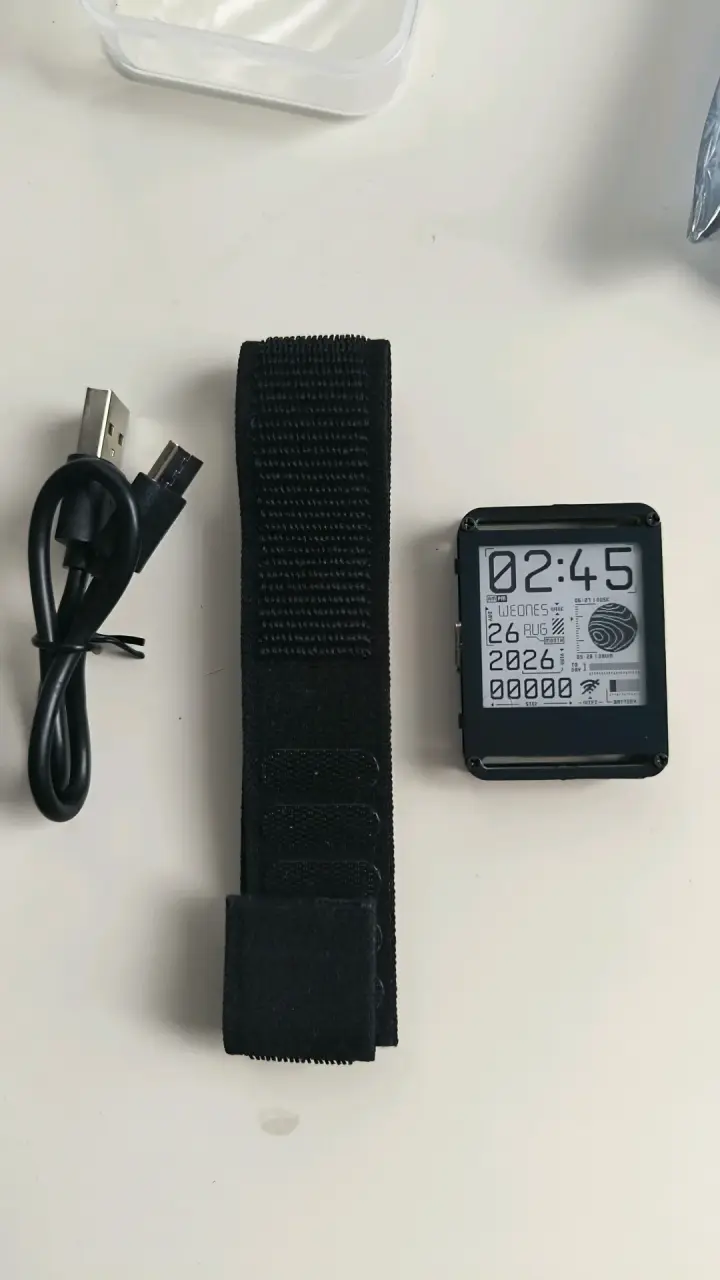 Reloj de tinta electrónica (e-ink), watchy - 2
