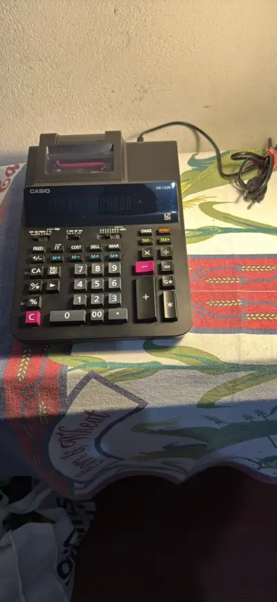 Calculadora Impresora Casio DR-120R 12 Dígitos - miniatura 1