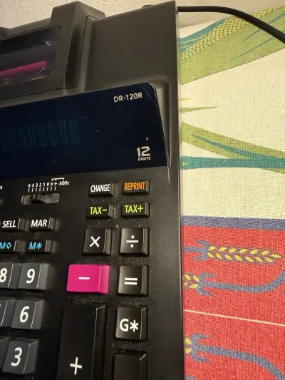 Calculadora Impresora Casio DR-120R 12 Dígitos - miniatura 3