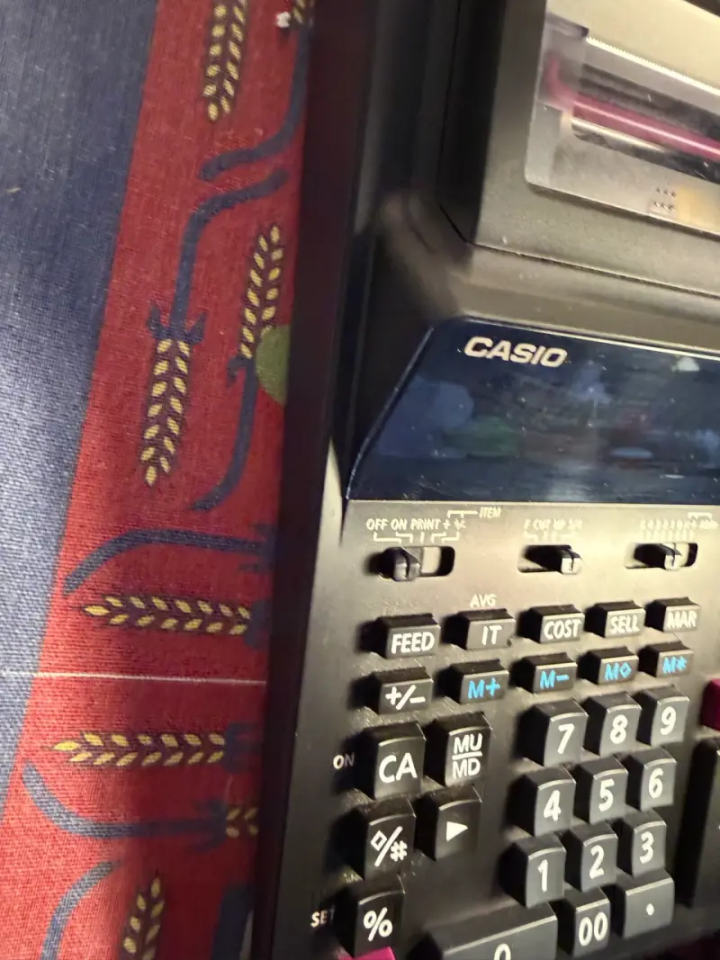 Calculadora Impresora Casio DR-120R 12 Dígitos - 5