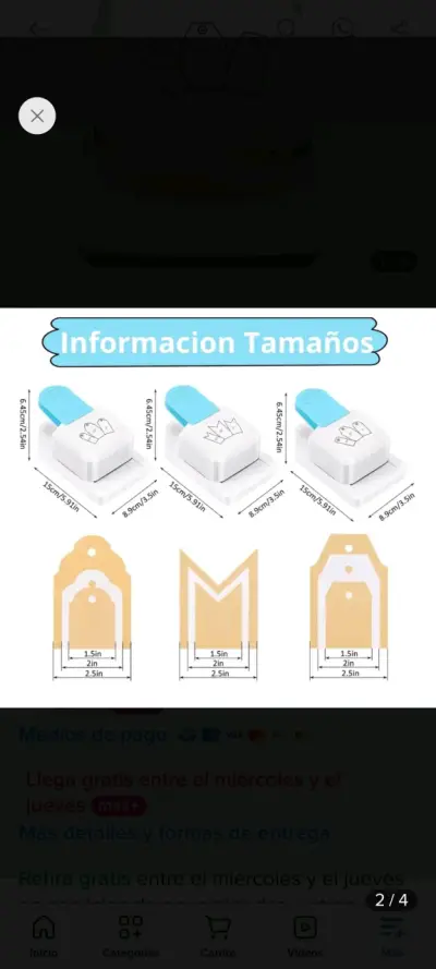 Perforadora de etiquetas Kame con tamaños ajustables - miniatura 4