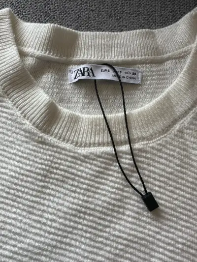 Suéter blanco Zara para hombre - miniatura 1