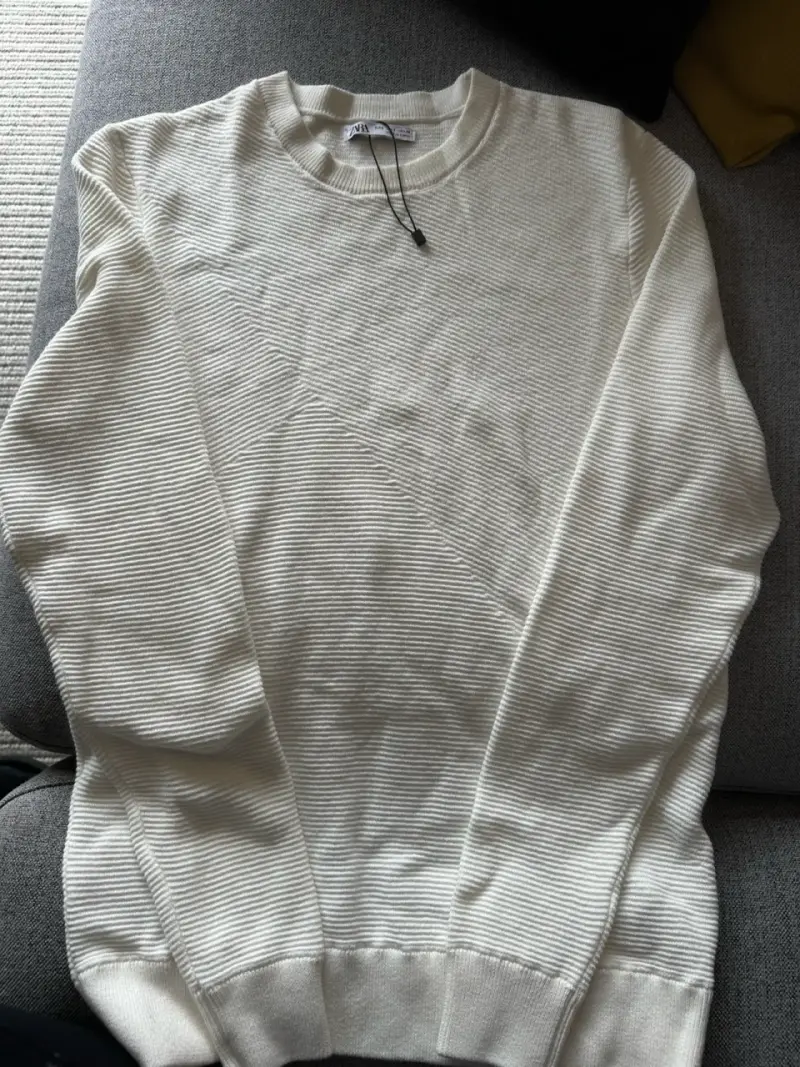 Suéter blanco Zara para hombre - 2