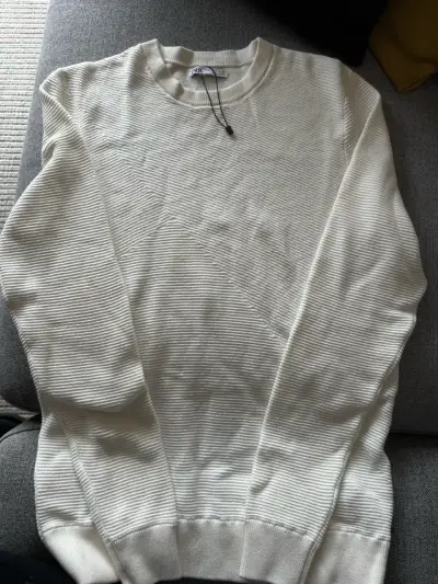 Suéter blanco Zara para hombre - miniatura 2