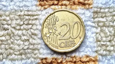 Gran Moneda Plata Alemana. Un Euro, 20 cts Euro. - miniatura 5