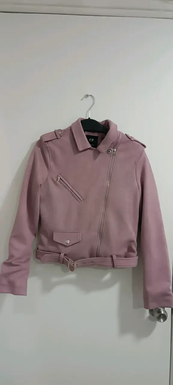Chaqueta rosa de mujer con cierre FSP - 1