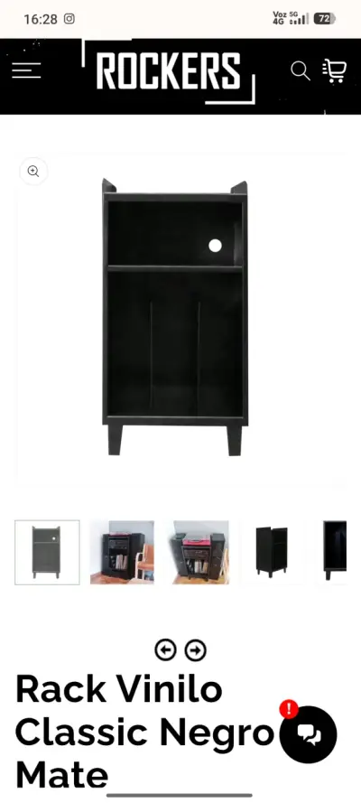Rack para Vinilos Negro Mate - miniatura 1